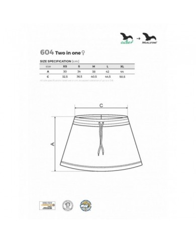 SUKNĚ SKIRT TWO IN ONE všité kraťasy