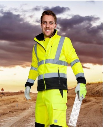 SIGNAL výstražná fleecová mikina žlutá