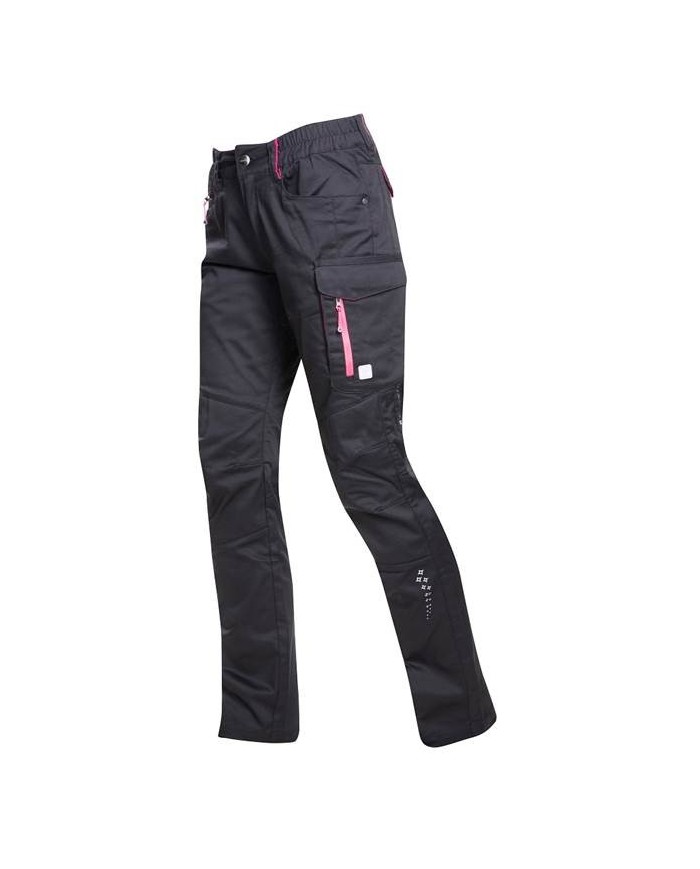 Dámské kalhoty pas FLORET černo-růžová