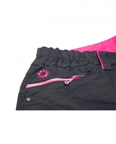 Dámské kalhoty pas FLORET černo-růžová