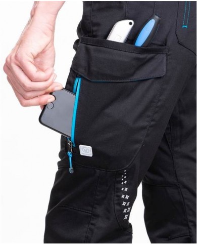 Dámské kalhoty pas FLORET černo-modrá