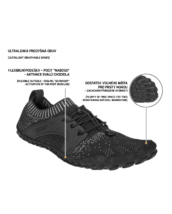 BNN BOSKY BLACK/WHITE BAREFOOT
