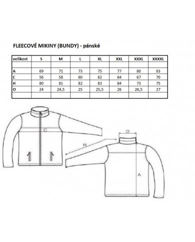 Fleecová mikina pánská se dvěma kapsami MIK-FP