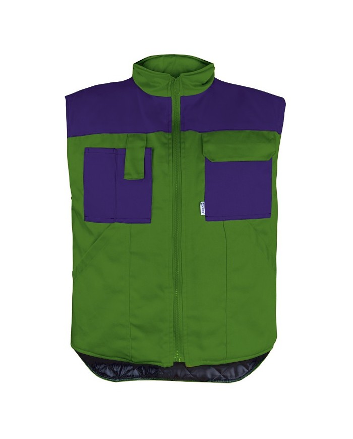 Dvoubarevná vesta zateplená flanelem