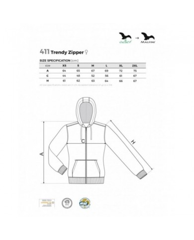 Mikina s kapucí dámská výplňková